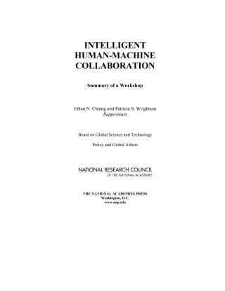 Cover image: Intelligent Human-Machine Collaboration 9780309262644