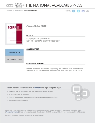 Cover image: Access Rights 9780309097550