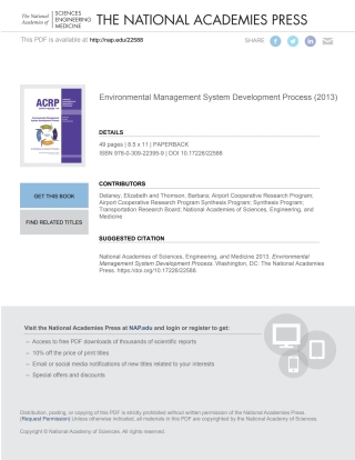 Imagen de portada: Environmental Management System Development Process 9780309223959
