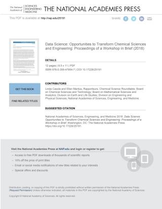 Cover image: Data Science 9780309479547