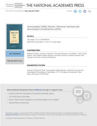 Imagen de portada: Immunization Safety Review 9780309090865