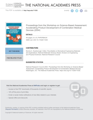 Imagen de portada: Proceedings from the Workshop on Science-Based Assessment 9780309539647