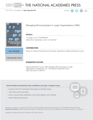 Imagen de portada: Managing Microcomputers in Large Organizations 9780309034920