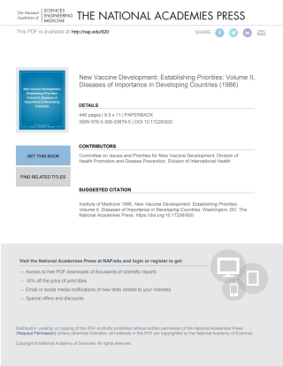 Imagen de portada: New Vaccine Development 9780309036795
