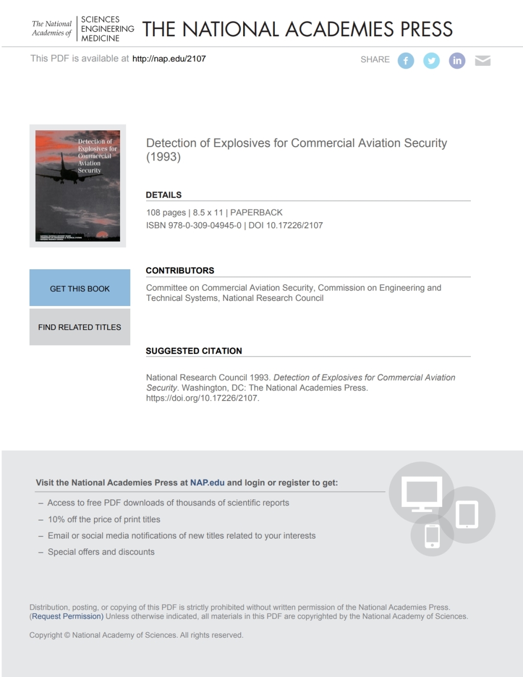 ISBN 9780309049450
