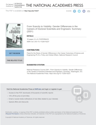 Imagen de portada: From Scarcity to Visibility 9780309580281