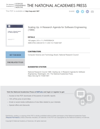 Cover image: Scaling Up 9780309041317