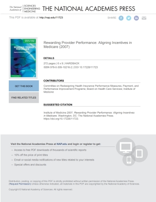 Imagen de portada: Rewarding Provider Performance 9780309102162