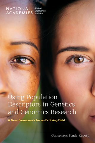 Imagen de portada: Using Population Descriptors in Genetics and Genomics Research 9780309700658