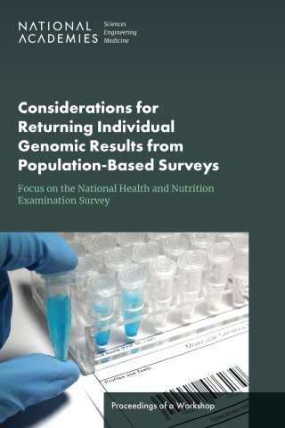 Titelbild: Considerations for Returning Individual Genomic Results from Population-Based Surveys: Focus on the National Health and Nutrition Examination Survey 9780309704892