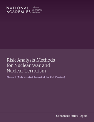 Cover image: Risk Analysis Methods for Nuclear War and Nuclear Terrorism 9780309713078