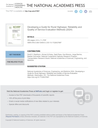 表紙画像: Developing a Guide for Rural Highways 9780309724050