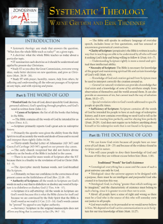 Cover image: Systematic Theology Laminated Sheet 9780310273196