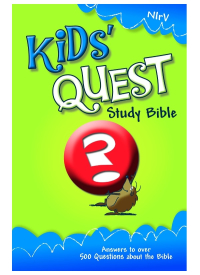 Cover image: NIrV, Kids' Quest Study Bible 9780310744856