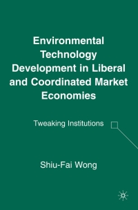 Imagen de portada: Environmental Technology Development in Liberal and Coordinated Market Economies 9781403976420