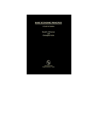 Cover image: Basic Economic Principles 1st edition