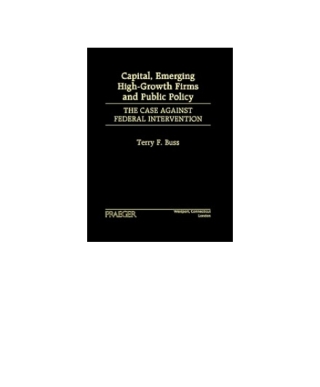 Cover image: Capital, Emerging High-Growth Firms and Public Policy 1st edition