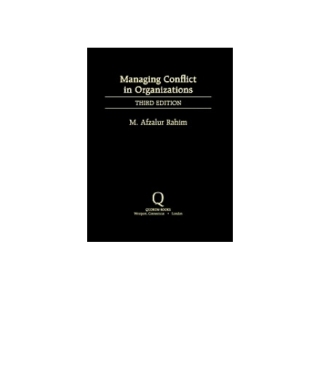 Cover image: Managing Conflict in Organizations 3rd edition