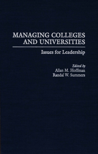 Cover image: Managing Colleges and Universities 1st edition