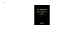 Cover image: Style and Function 1st edition