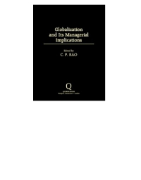 Imagen de portada: Globalization and Its Managerial Implications 1st edition