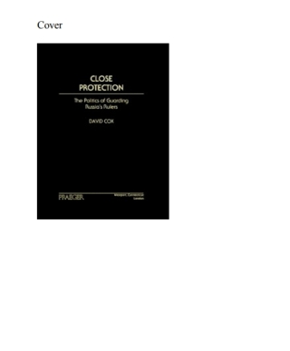 Cover image: Close Protection 1st edition