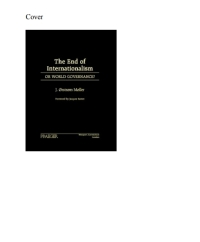 Cover image: The End of Internationalism 1st edition