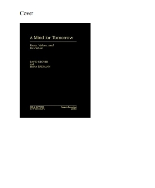 Cover image: A Mind for Tomorrow 1st edition