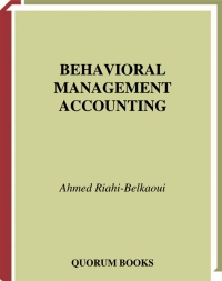 Cover image: Behavioral Management Accounting 1st edition