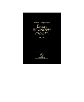Immagine di copertina: Student Companion to Ernest Hemingway 1st edition