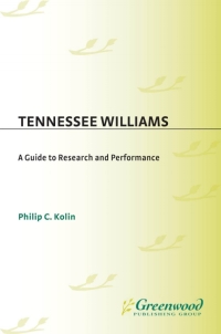 Cover image: Tennessee Williams 1st edition 9780313303067