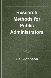 Cover image: Research Methods for Public Administrators 1st edition