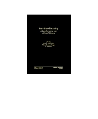 Imagen de portada: Team-Based Learning 1st edition 9780897898638