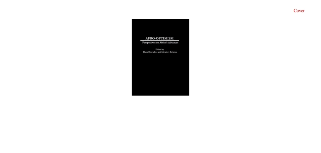 Afro-Optimism Perspectives on Africa’s Advances 1st Edition