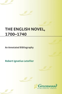 Cover image: The English Novel, 1700-1740 1st edition