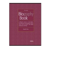 Immagine di copertina: The Biography Book 1st edition