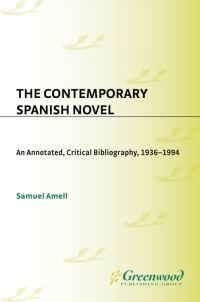 Cover image: The Contemporary Spanish Novel 1st edition