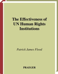 Imagen de portada: The Effectiveness of UN Human Rights Institutions 1st edition