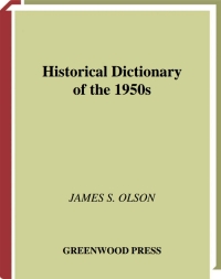 表紙画像: Historical Dictionary of the 1950s 1st edition