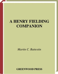 Cover image: A Henry Fielding Companion 1st edition