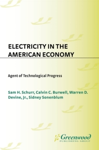 صورة الغلاف: Electricity in the American Economy 1st edition