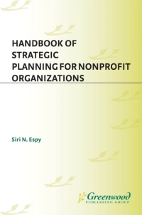 Cover image: Handbook of Strategic Planning for Nonprofit Organizations 1st edition