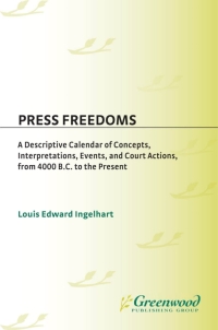 Cover image: Press Freedoms 1st edition