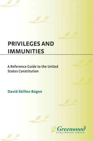 Omslagafbeelding: Privileges and Immunities 1st edition