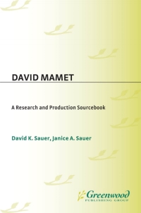 Cover image: David Mamet 1st edition