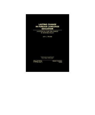 Imagen de portada: Lasting Change in Foreign Language Education 1st edition 9780897898003
