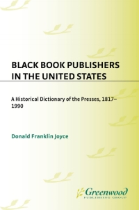 صورة الغلاف: Black Book Publishers in the United States 1st edition