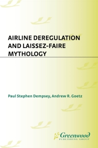 Titelbild: Airline Deregulation and Laissez-Faire Mythology 1st edition