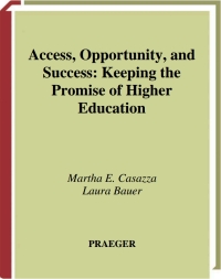 Cover image: Access, Opportunity, and Success 1st edition