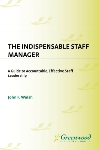 Cover image: The Indispensable Staff Manager 1st edition